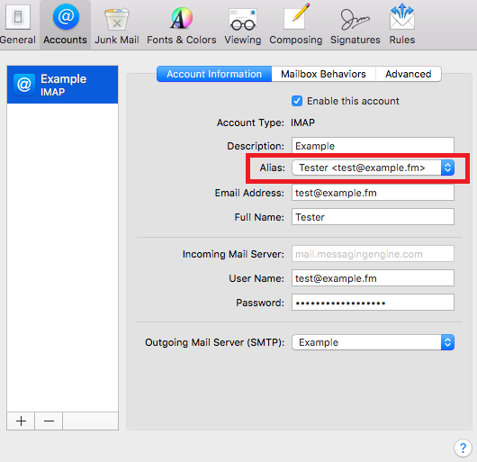 mac mail server settings automatically manage