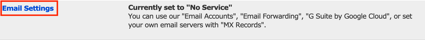 Enom DNS email settings