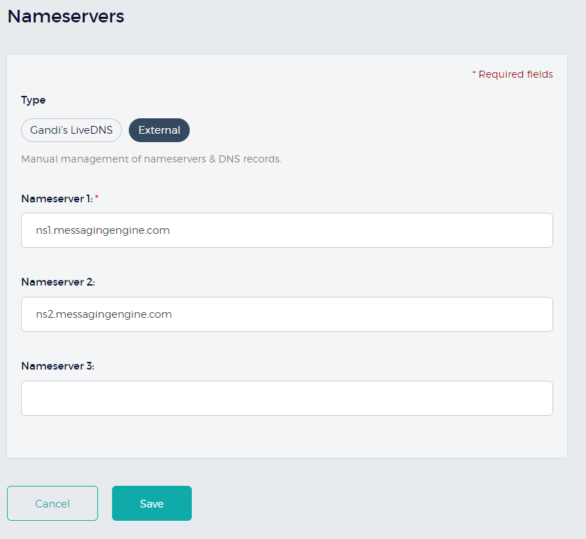 A domain set up with Fastmail at Gandi